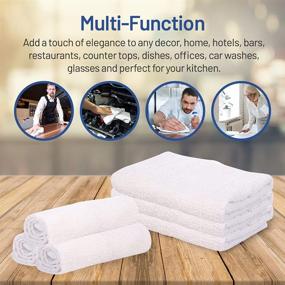 img 2 attached to 🧽 JMR Kitchen Bar Mop Towels - Highly Absorbent Terry Cloth - Versatile Cleaning Cloth for Home, Kitchen, Gym, Automotive - Multi-Purpose White Kitchen Towels - 16x19 (Pack of 24)