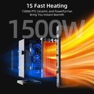 🔥 efficient 1500w space heater: 3 modes tower heater, thermostat, oscillating ceramic, remote control logo