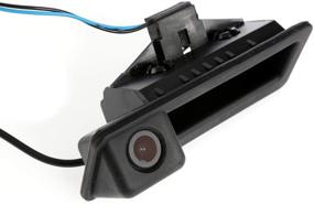 img 1 attached to 🚗 Partol HD Камера заднего вида для автомобиля CCD с ярким цветом рукоятки для BMW E60 E61 E70 E71 E72 E82 E88 E84 E90 E91 E92 E93 1 3 5 X5 X1 X6 320i 335i: Улучшенная видимость и безопасность для вашего BMW