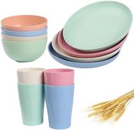 🍽️ unbreakable, lightweight & safe dinnerware set: ideal for food service, dishwasher safe & reusable! logo