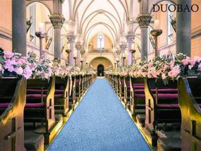 img 2 attached to 💙 2FTx15FT Baby Blue Sequin Aisle Runner - Perfect Wedding Ceremony Decorations & Outdoor Carpets