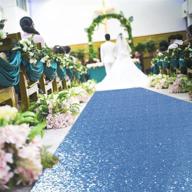 💙 2ftx15ft baby blue sequin aisle runner - perfect wedding ceremony decorations & outdoor carpets логотип