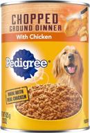 pedigree chopped ground dinner chicken dogs and food logo