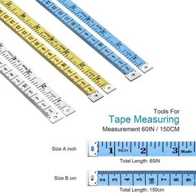 img 3 attached to 3 Pack Soft Measuring Tape for Body, Sewing, and Tailoring - Double Scale Flexible Ruler - 60IN/150CM Length (3-Pack)