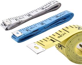 img 1 attached to 3 Pack Soft Measuring Tape for Body, Sewing, and Tailoring - Double Scale Flexible Ruler - 60IN/150CM Length (3-Pack)