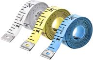 3 pack soft measuring tape for body, sewing, and tailoring - double scale flexible ruler - 60in/150cm length (3-pack) logo