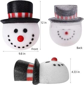 img 3 attached to 🎅 Joliyoou Snowman Porch Light Cover: 12x9.8x4 Christmas Outdoor Decor for Garage, Porch & Front Door