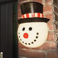 🎅 joliyoou snowman porch light cover: 12x9.8x4 christmas outdoor decor for garage, porch & front door logo