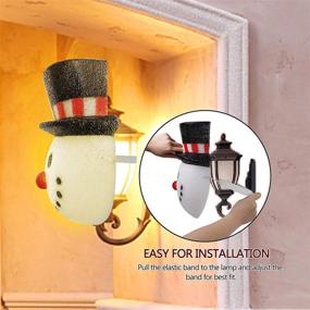 img 2 attached to 🎅 Joliyoou Snowman Porch Light Cover: 12x9.8x4 Christmas Outdoor Decor for Garage, Porch & Front Door