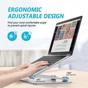 img 1 attached to Adjustable Ergonomic Aluminium Heat Vent Compatible Laptop Accessories