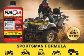 img 1 attached to 🔧 FlatOut 99908 Tire Sealant: Sportsman Formula - Ideal for ATVs, UTVs, Golf Carts, Dirt Bikes, Jeeps & More - 32-Ounce, 4-Pack