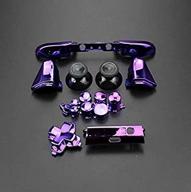 🎮 enhance your xbox one slim controller with chrome purple replacement full set button bumper trigger buttons guide dpad rt lt rb lb abxy on off button kit логотип