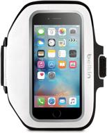 📱 belkin sport-fit plus armband: perfect fit for iphone 6 plus / 6s plus, fitbit alta, blaze, and charge hr (white) logo