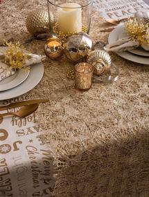 img 1 attached to 💫 Dazzling Gold Roll Sequin Mesh Table Runner by DII: Add Glamour to Your Table Décor