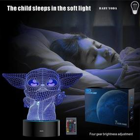 img 2 attached to Star Wars Gifts: 2 Bases, 5 Patterns 3D Illusion Lamp - LED Night Light for Kids Room Decor, 7 Color Change - Cool Gifts for Star Wars Fans, Men, Boys, Girls - Perfect for Birthdays