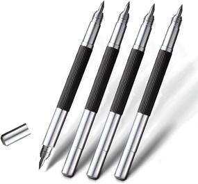 img 4 attached to 🔪 High Mohs Hardness Double Head Tungsten Carbide Tip Scriber - 4 Pack Engraving Pen Comparable to Diamond for Glass Metal Wood Ceramics Stone, Ideal for precise detailing (2.8)