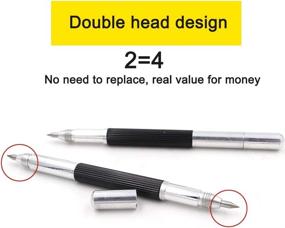 img 3 attached to 🔪 High Mohs Hardness Double Head Tungsten Carbide Tip Scriber - 4 Pack Engraving Pen Comparable to Diamond for Glass Metal Wood Ceramics Stone, Ideal for precise detailing (2.8)