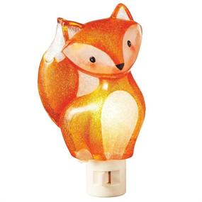 img 1 attached to 🦊 Woodland Fox Decorative Night Light: 3.5 x 6 Inch Acrylic Plug-In Wall Lamp in Vibrant Orange