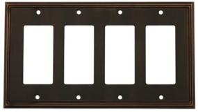 img 3 attached to 🏺 Enhance Your Decor with the Cosmas 65075-ORB Oil Rubbed Bronze Quad GFI/Decora Rocker Wall Switch Plate Switchplate Cover