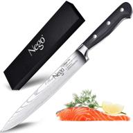 🍣 8.5 inch nego yanagiba knife for sushi and sashimi - german high carbon stainless steel blade, ergonomic handle - ideal for fish filleting, slicing, and cooking chef knives логотип