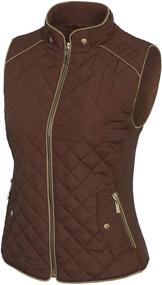 img 3 attached to 🧥 KOGMO Ladies' Zip Up Quilted Vest, Fully Lined, Lightweight, Sizes S-3X