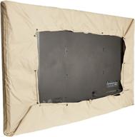 🌦️ water resistant polyester outdoor half tv cover | draw cord closure | double stitched seams | outdoor tv covers - khaki logo