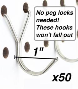 img 3 attached to 🔗 Stainless Steel Pegboard J Hook: Durable Inch Hooks for Organizing & Hanging