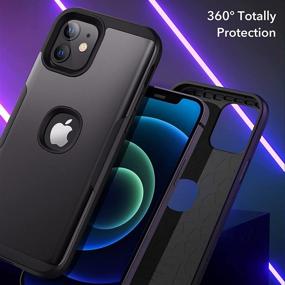 img 3 attached to 📱 YOUMAKER iPhone 12 & iPhone 12 Pro Case: Full Body Protection with Built-in Screen Protector - Black 6.1 inch