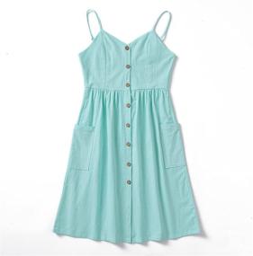 img 2 attached to SOTOTOO Matching Dresses Spaghetti Separately Girls' Clothing in Dresses