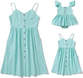 img 4 attached to SOTOTOO Matching Dresses Spaghetti Separately Girls' Clothing in Dresses