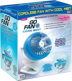 img 4 attached to 💨 Spark Innovators Go Fan Cool Mist - Lithium Ion Fan with Built-in Mister! - As Seen on TV: Stay Refreshed Anywhere!