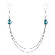 stylish blue nipple noose jewelry: teardrop chains, non piercing nipplerings, sliding breasts clamp - accessories for a bold look logo