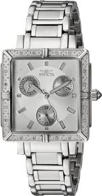 img 4 attached to 🌸 Invicta Women's 5377 Wildflower Stainless Steel Watch with Diamond Accents