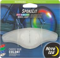 🚴 nite ize spokelit rechargeable bicycle spoke light – enhanced visibility and safety cycling light – disc-o select led choose your color – single pack logo