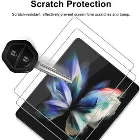 img 1 attached to 📱 2-Pack Full Coverage Screen Protectors Compatible with Samsung Galaxy Z Fold 3 2021 5G – Inner & Front Protection, HD Clear, Anti-Scratch, Bubble-Free, Case Friendly