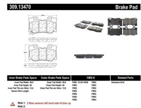 img 3 attached to 🔧 Подкрепленные тормозные колодки StopTech 309.13470 Sport: Включающие шайбы и крепежные детали