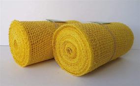 img 1 attached to Yellow Burlap Ribbon Rolls Pack