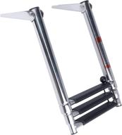 🛶 hoffen 3-step telescopic boat drop ladder with swim step - stainless steel логотип