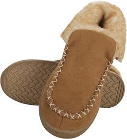 img 4 attached to Nonslip Boys' Outdoor Chaps Moccasin Slipper Shoes