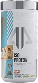 img 3 attached to 🥥 ISO Protein 100% Pure Whey Isolate by AP Sports Regimen: Triple Cold Filtered Toasted Coconut 2 lbs - Builds Lean Muscle Mass, Keto Friendly & Great Tasting - 25g Protein 29 serv - Men & Women