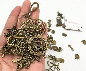 img 1 attached to 🔮 100g Assorted DIY Antique Bronze Charms Pendant for Crafting Bracelet Necklace Jewelry Findings and Accessories - Mixed Charms Pendants for Jewelry Making