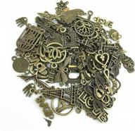 🔮 100g assorted diy antique bronze charms pendant for crafting bracelet necklace jewelry findings and accessories - mixed charms pendants for jewelry making logo