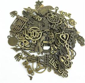 img 4 attached to 🔮 100g Assorted DIY Antique Bronze Charms Pendant for Crafting Bracelet Necklace Jewelry Findings and Accessories - Mixed Charms Pendants for Jewelry Making