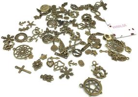 img 3 attached to 🔮 100g Assorted DIY Antique Bronze Charms Pendant for Crafting Bracelet Necklace Jewelry Findings and Accessories - Mixed Charms Pendants for Jewelry Making