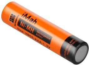 img 3 attached to 🔋 iMah AAA Rechargeable Batteries - 1.2V 750mAh Ni-MH - Compatible with Panasonic Cordless Phone Battery HHR-55AAABU, HHR-75AAA/B, and BK40AAABU - Suitable for Solar Lights - 4-Pack