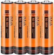 🔋 imah aaa rechargeable batteries - 1.2v 750mah ni-mh - compatible with panasonic cordless phone battery hhr-55aaabu, hhr-75aaa/b, and bk40aaabu - suitable for solar lights - 4-pack logo