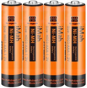 img 4 attached to 🔋 iMah AAA Rechargeable Batteries - 1.2V 750mAh Ni-MH - Compatible with Panasonic Cordless Phone Battery HHR-55AAABU, HHR-75AAA/B, and BK40AAABU - Suitable for Solar Lights - 4-Pack