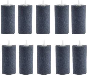 img 3 attached to 💨 10-Pack AQUANEAT Large Air Stone Cylinder for Hydroponics, Pond, Aquarium - Efficient Aerator & Bubble Diffuser