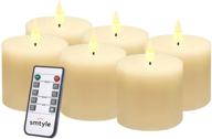 🕯️ enhance your home ambience with smtyle flameless pillar candles - pack of 6 realistic led candles for a relaxing atmosphere логотип