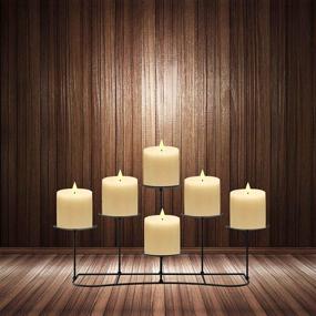 img 1 attached to 🕯️ Enhance Your Home Ambience with Smtyle Flameless Pillar Candles - Pack of 6 Realistic LED Candles for a Relaxing Atmosphere